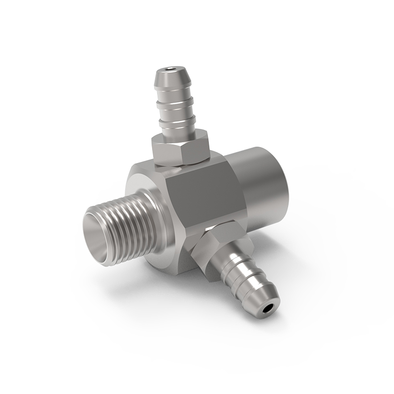 不锈钢双下游固定化学注射器 